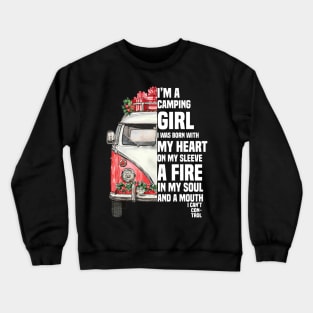 Camping Girl Mouth Crewneck Sweatshirt